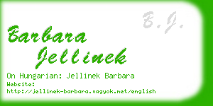 barbara jellinek business card